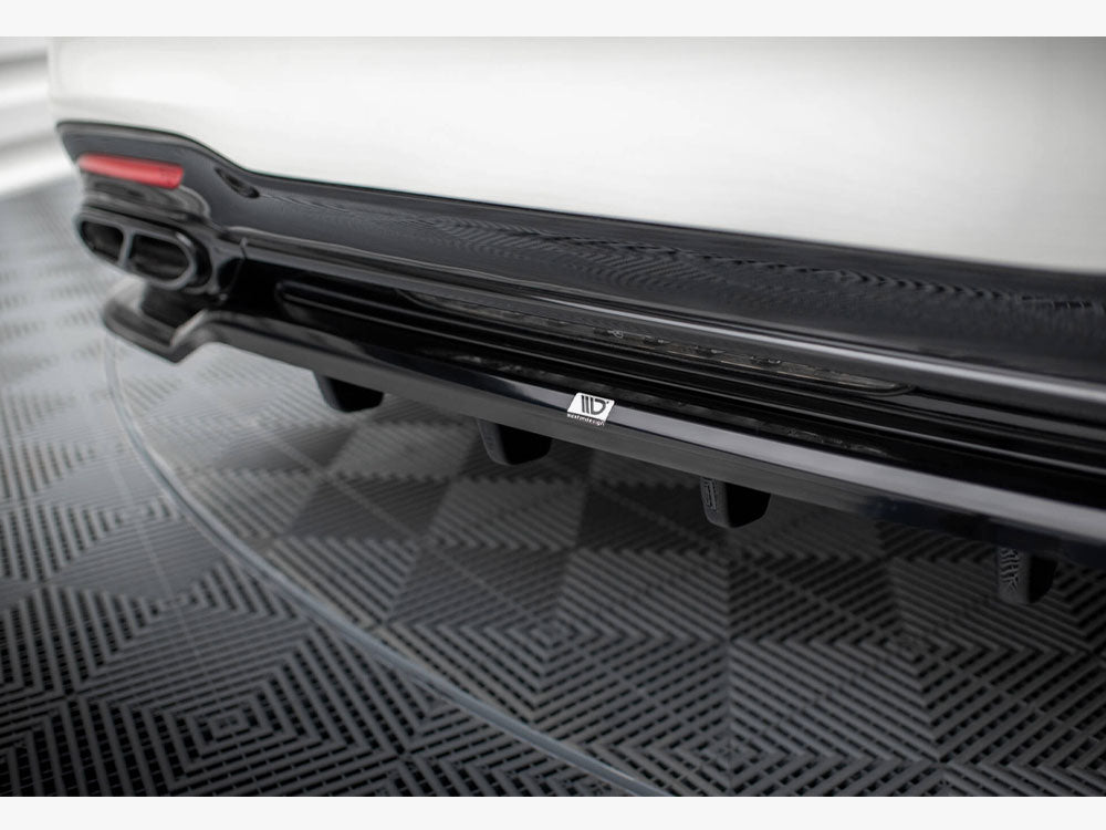 Central Rear Splitter (Vertical Bars) Mercedes-Benz S AMG-Line W222 Facelift - Wayside Performance 
