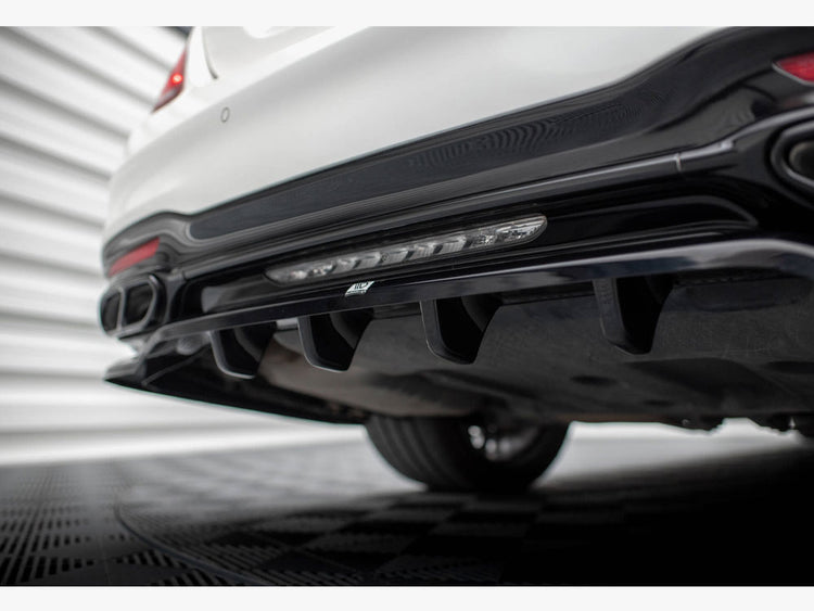 Central Rear Splitter (Vertical Bars) Mercedes-Benz S AMG-Line W222 Facelift - Wayside Performance 