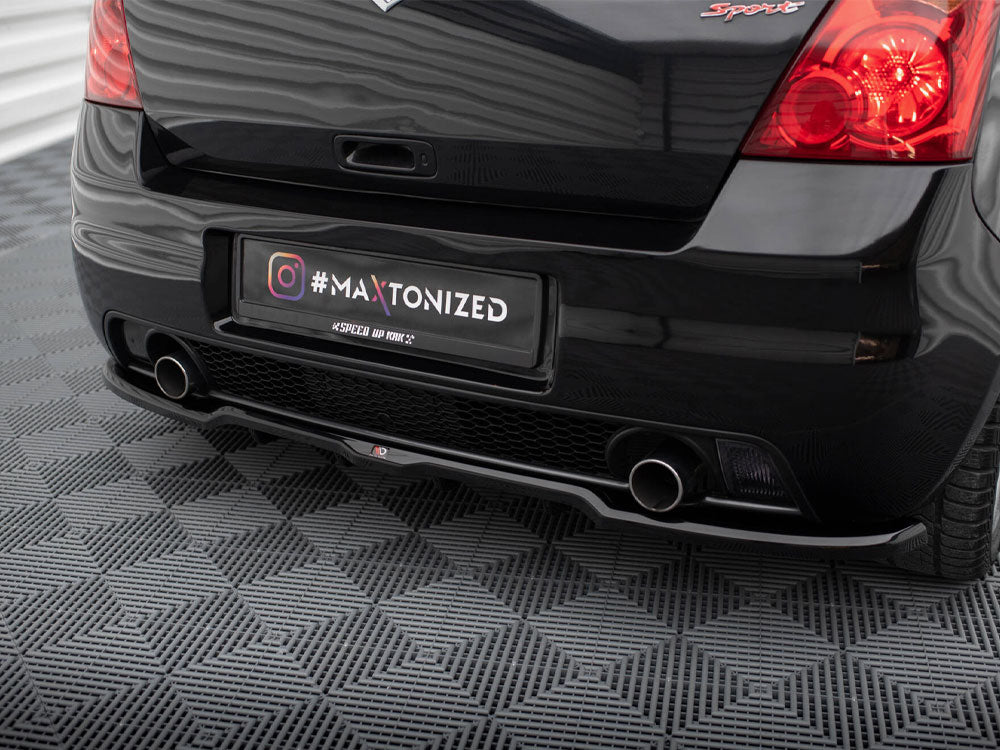 Central Rear Splitter (Vertical Bars) Suzuki Swift Sport Mk4 - Wayside Performance 