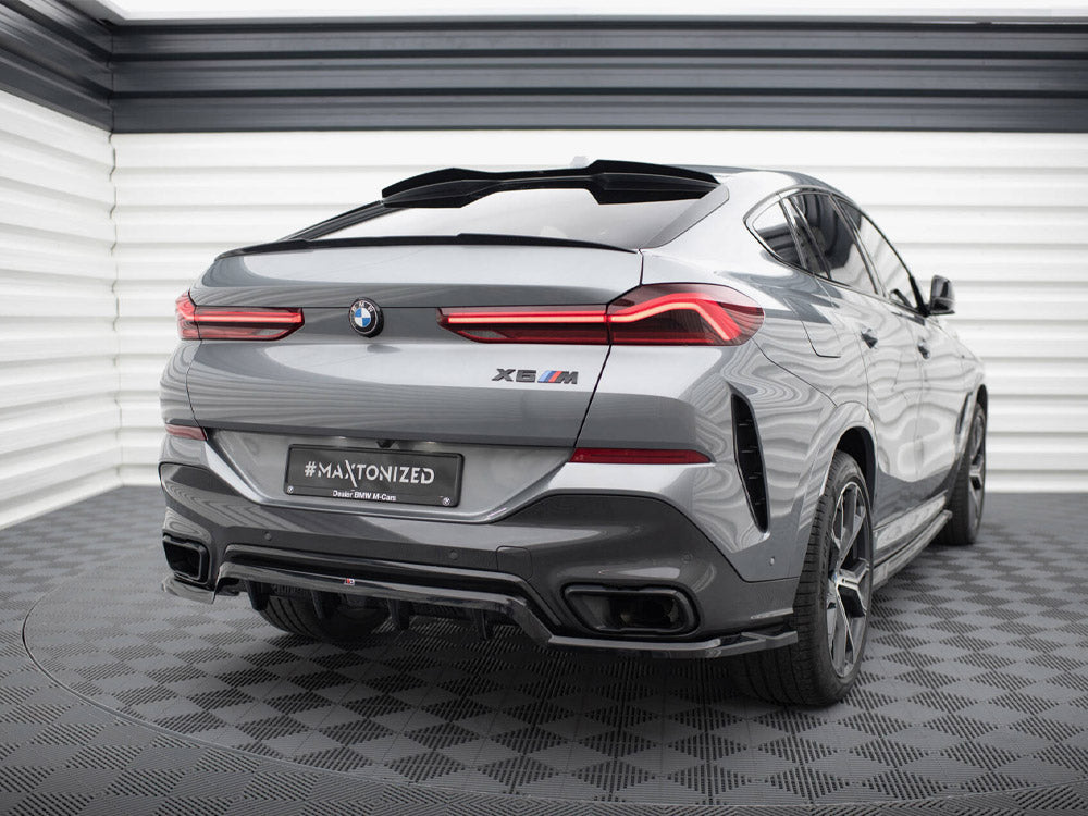 Central Rear Splitter (Vertical Bars) V.1 BMW X6 M-Pack G06 Facelift - Wayside Performance 