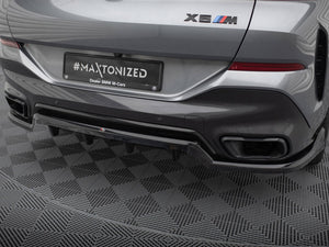 Central Rear Splitter (Vertical Bars) V.2 BMW X6 M-Pack G06 Facelift - Wayside Performance 