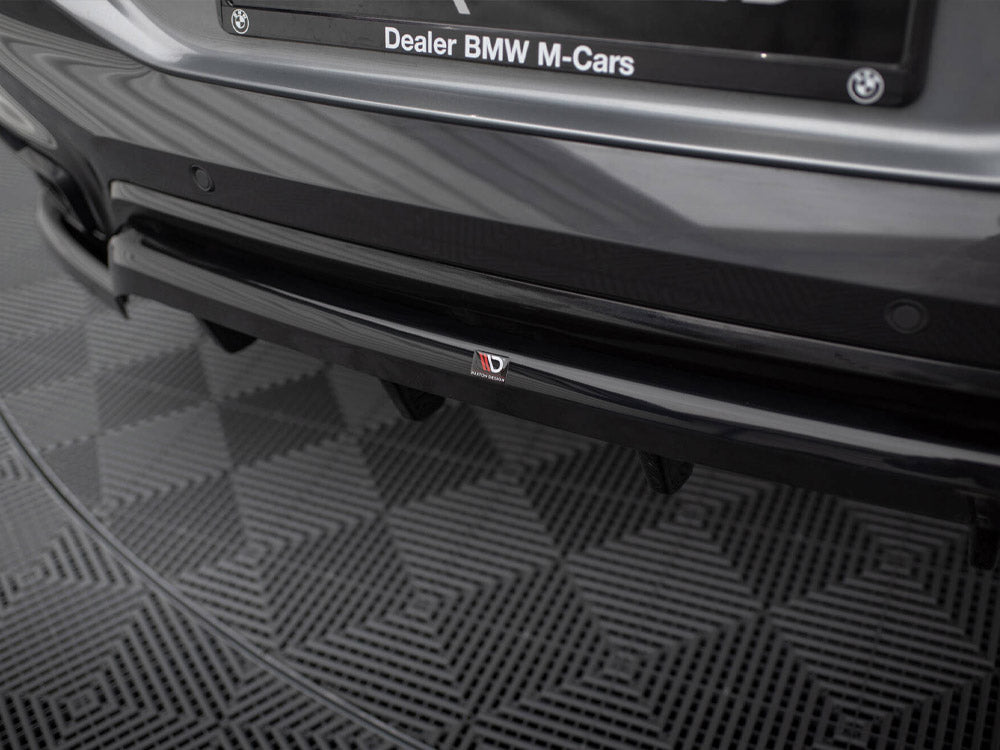 Central Rear Splitter (Vertical Bars) V.2 BMW X6 M-Pack G06 Facelift - Wayside Performance 