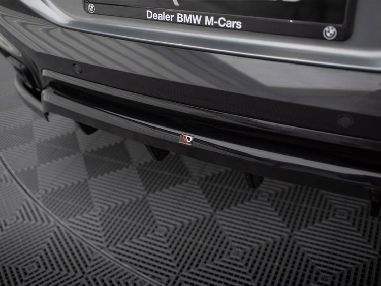 Central Rear Splitter (Vertical Bars) V.2 BMW X6 M-Pack G06 Facelift - Wayside Performance 