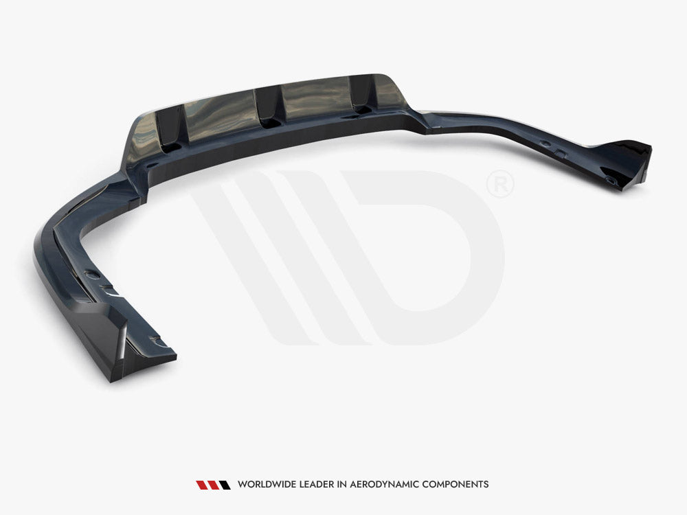 Central Rear Splitter (Vertical Bars) V.2 BMW X6 M-Pack G06 Facelift - Wayside Performance 