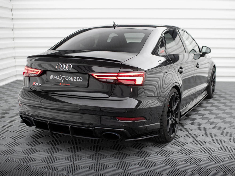 Street Pro Rear Side Splitters Audi RS3 Sedan 8V Facelift - Wayside Performance 