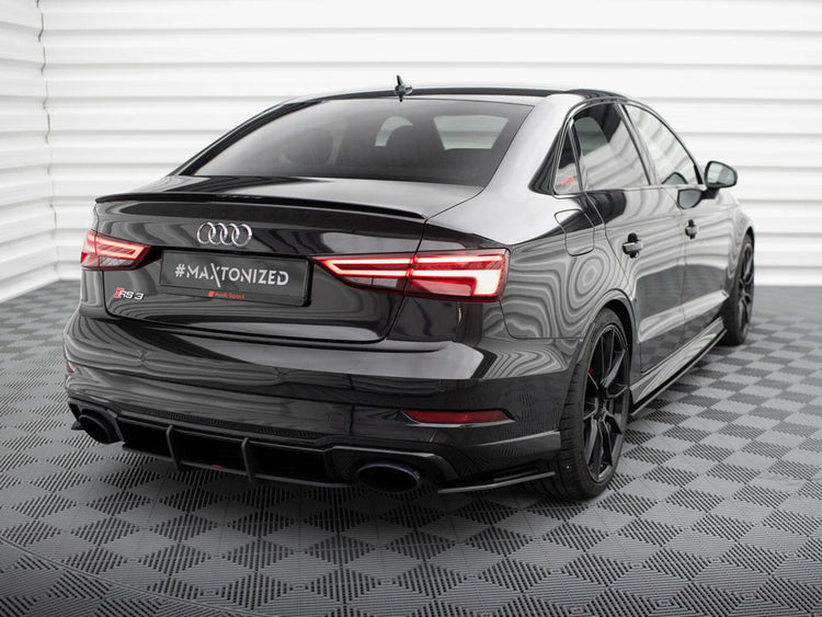 Street Pro Rear Side Splitters Audi RS3 Sedan 8V Facelift - Wayside Performance 