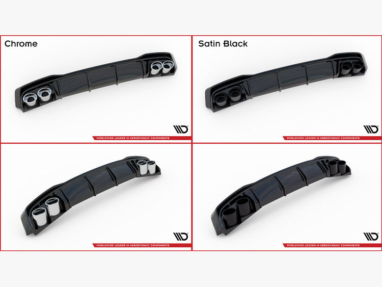 Rear Valance + Exhaust Ends Imitation Peugeot 308 SW Mk2 Facelift TEXTURED - Wayside Performance 
