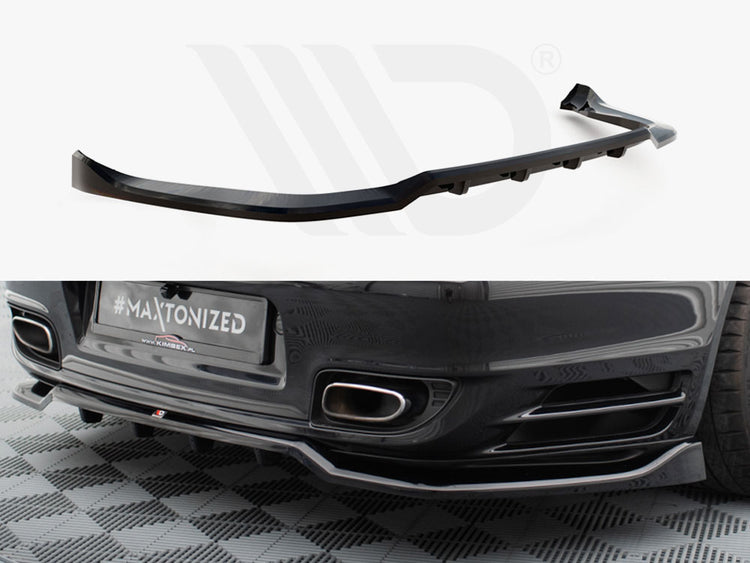 Central Rear Splitter (Vertical Bars) Porsche 911 Turbo 997 - Wayside Performance 