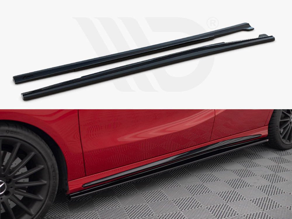 Side Skirts Diffusers Mercedes A W176 / CLA 117 AMG / CLA 117 AMG-Line Facelift - Wayside Performance 