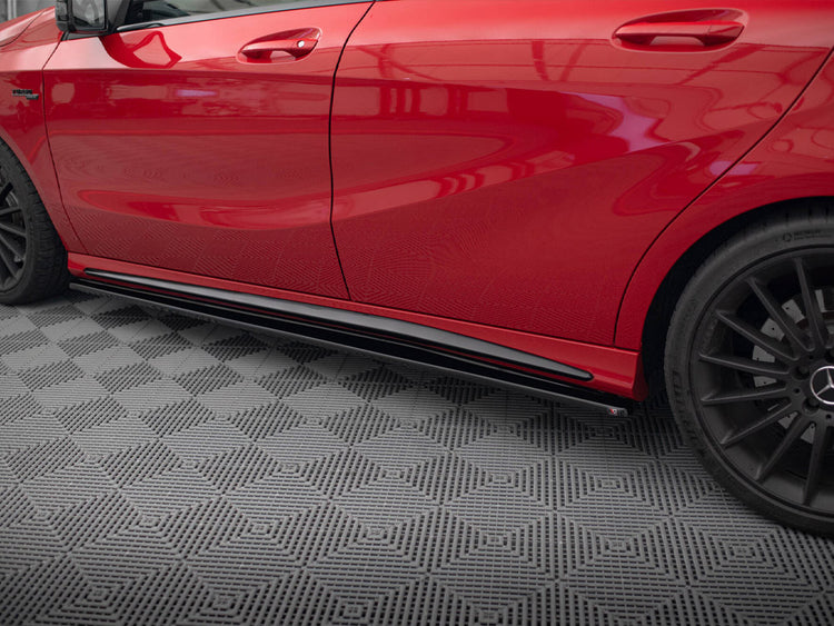 Side Skirts Diffusers Mercedes A W176 / CLA 117 AMG / CLA 117 AMG-Line Facelift - Wayside Performance 