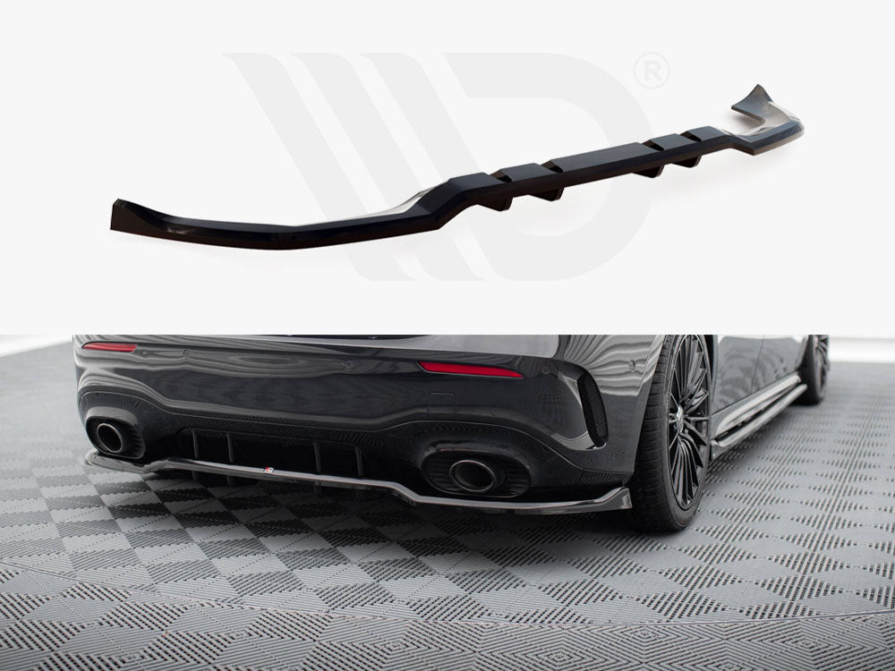 Central Rear Splitter (Vertical Bars) Mercedes-AMG A35 Hatchback W177 - Wayside Performance 
