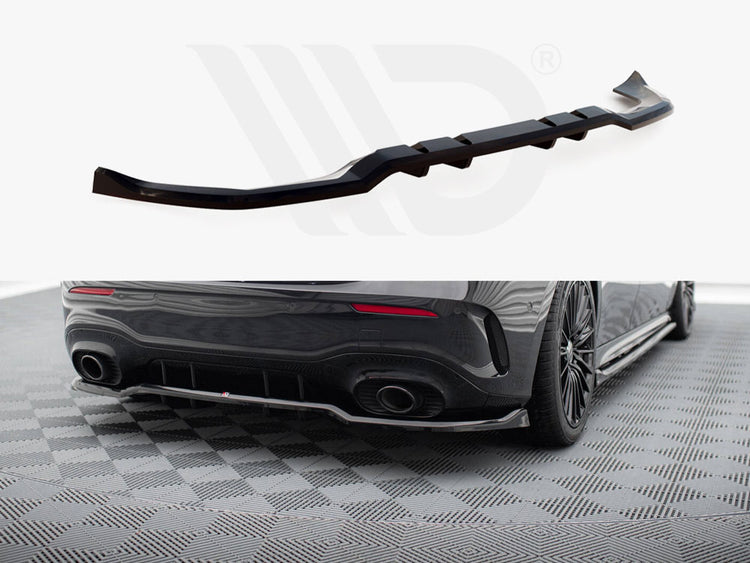 Central Rear Splitter (Vertical Bars) Mercedes-AMG A35 Hatchback W177 - Wayside Performance 