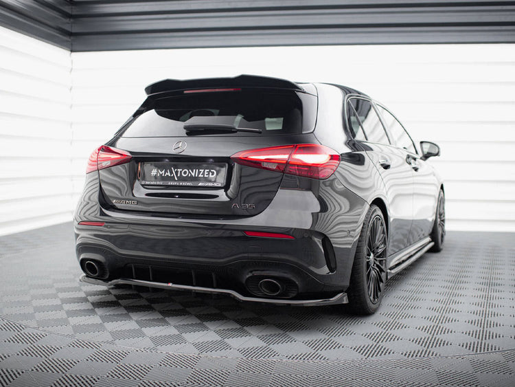 Central Rear Splitter (Vertical Bars) Mercedes-AMG A35 Hatchback W177 - Wayside Performance 