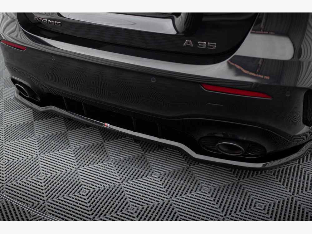 Central Rear Splitter (Vertical Bars) Mercedes-AMG A35 Hatchback W177 - Wayside Performance 