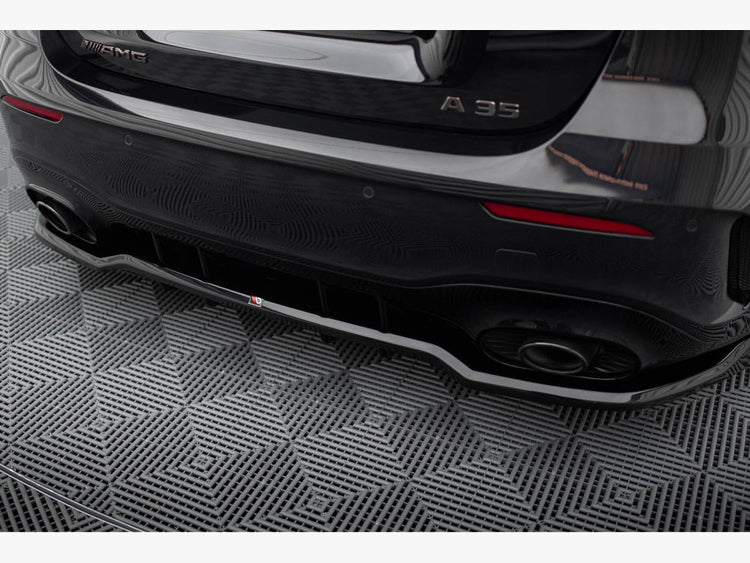 Central Rear Splitter (Vertical Bars) Mercedes-AMG A35 Hatchback W177 - Wayside Performance 