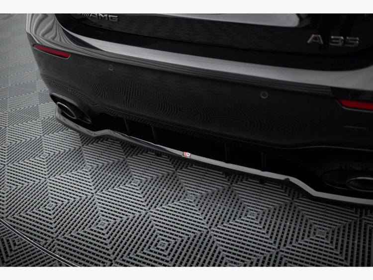 Central Rear Splitter (Vertical Bars) Mercedes-AMG A35 Hatchback W177 - Wayside Performance 