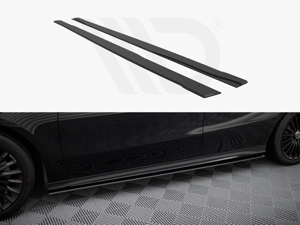 Street PRO Side Skirts Diffusers Mercedes-AMG A35 W177 Facelift - Wayside Performance 