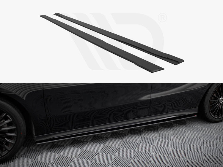 Street PRO Side Skirts Diffusers Mercedes-AMG A35 W177 Facelift - Wayside Performance 