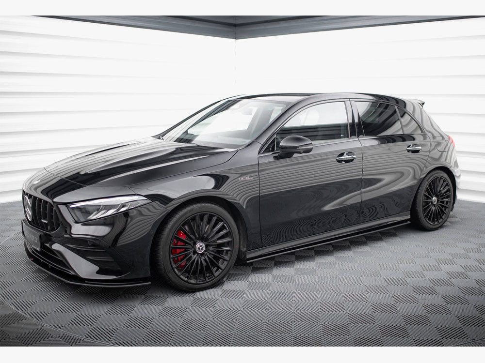 Street PRO Side Skirts Diffusers Mercedes-AMG A35 W177 Facelift - Wayside Performance 