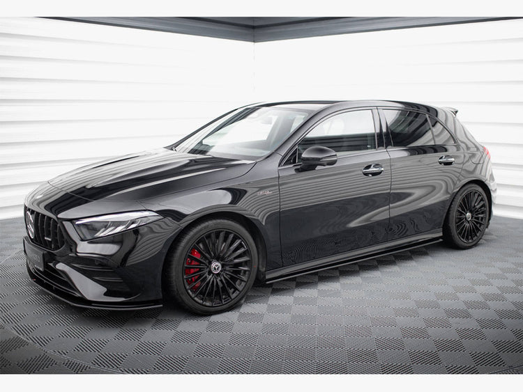 Street PRO Side Skirts Diffusers Mercedes-AMG A35 W177 Facelift - Wayside Performance 
