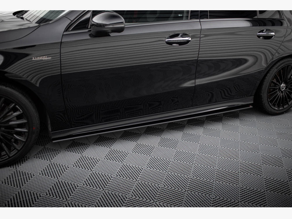 Street PRO Side Skirts Diffusers Mercedes-AMG A35 W177 Facelift - Wayside Performance 