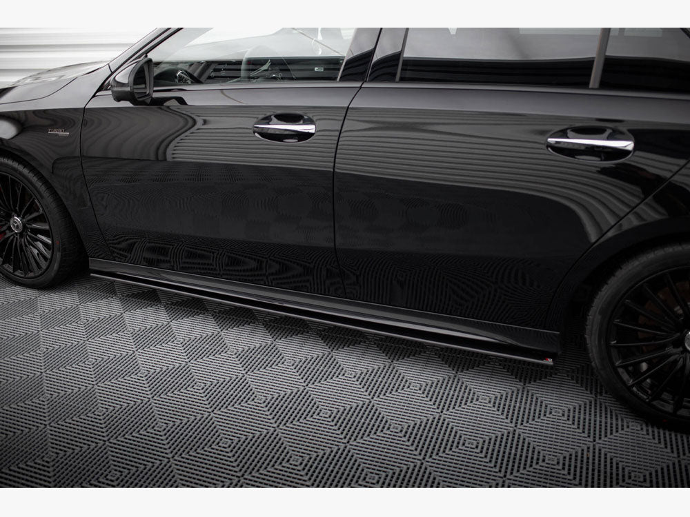 Street PRO Side Skirts Diffusers Mercedes-AMG A35 W177 Facelift - Wayside Performance 