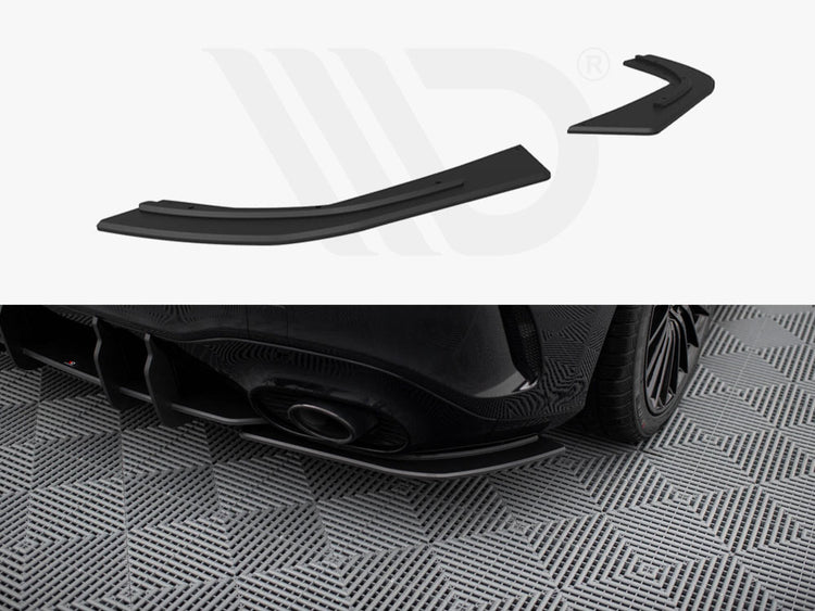 Street Pro Rear Side Splitters Mercedes-AMG A35 Hatchback W177 - Wayside Performance 