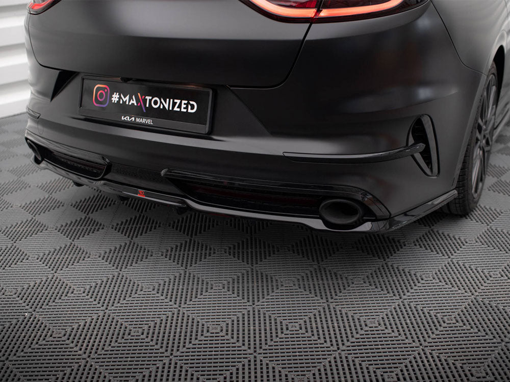 Central Rear Splitter (Vertical Bars) KIA ProCeed GT Mk1 Facelift - Wayside Performance 