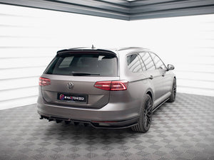 Central Rear Splitter (Vertical Bars) Volkswagen Passat R-Line B8 - Wayside Performance 