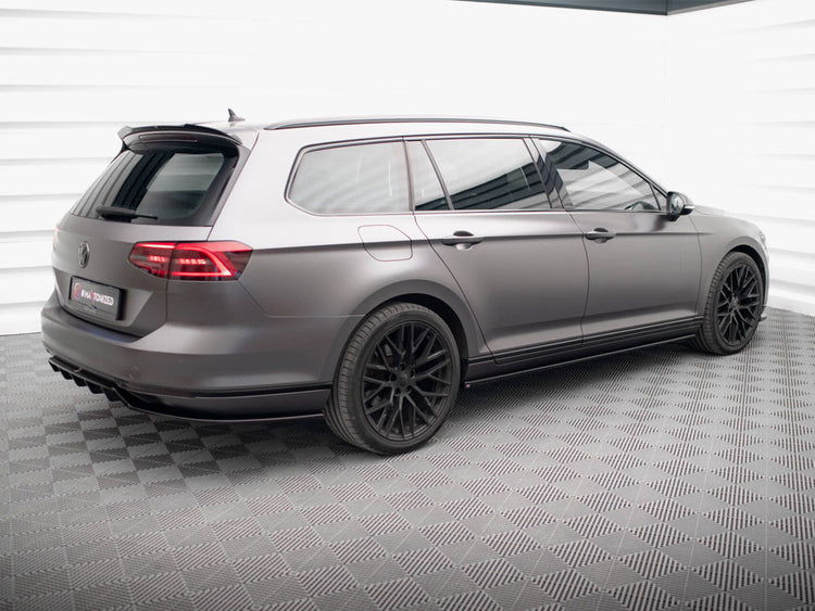 Central Rear Splitter (Vertical Bars) Volkswagen Passat R-Line B8 - Wayside Performance 