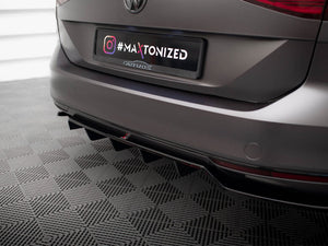 Central Rear Splitter (Vertical Bars) Volkswagen Passat R-Line B8 - Wayside Performance 