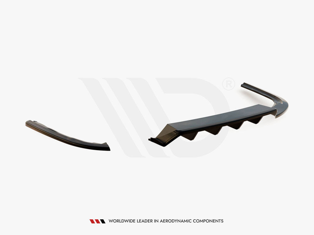 Central Rear Splitter (Vertical Bars) Volkswagen Passat R-Line B8 - Wayside Performance 