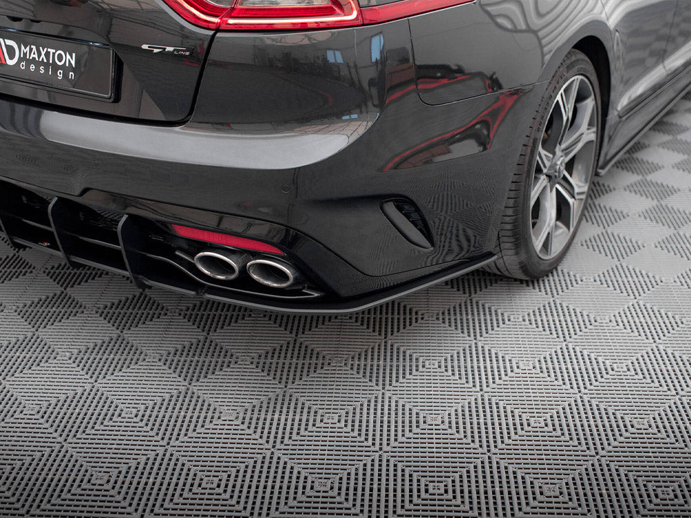 Street Pro Rear Side Splitters KIA Stinger GT-Line Mk1 - Wayside Performance 