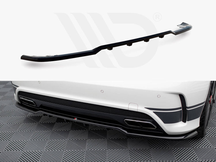 Central Rear Splitter (Vertical Bars) Mercedes-Benz A45 AMG W176 - Wayside Performance 