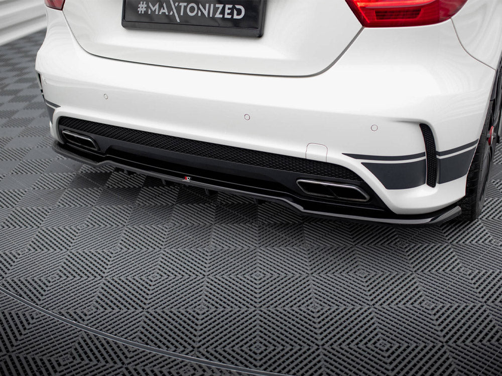 Central Rear Splitter (Vertical Bars) Mercedes-Benz A45 AMG W176 - Wayside Performance 
