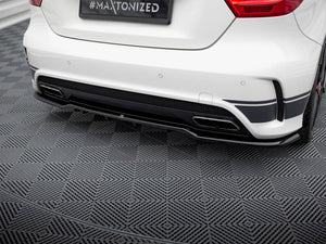 Central Rear Splitter (Vertical Bars) Mercedes-Benz A45 AMG W176 - Wayside Performance 