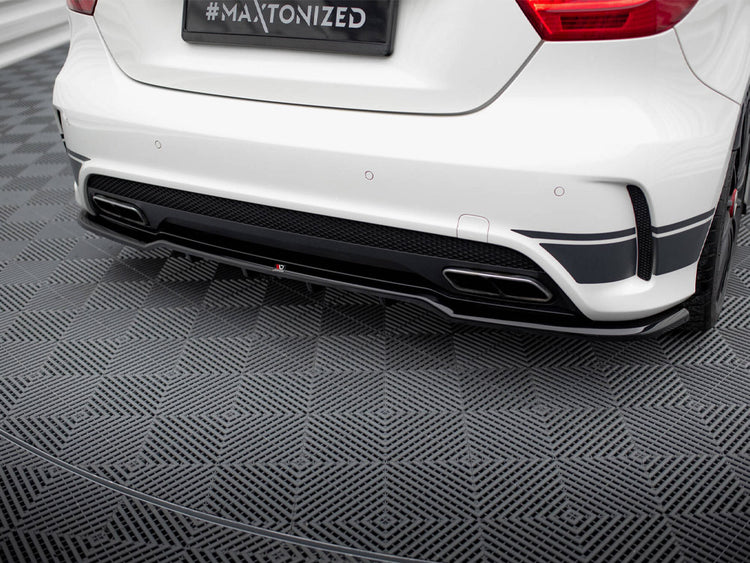 Central Rear Splitter (Vertical Bars) Mercedes-Benz A45 AMG W176 - Wayside Performance 