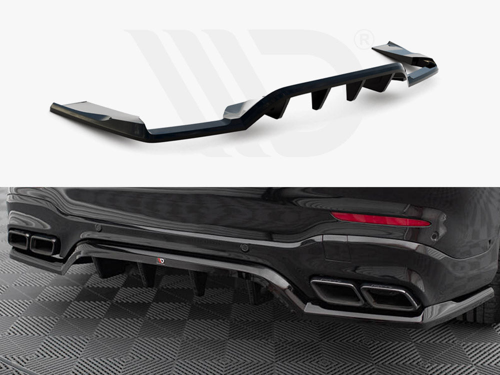 Central Rear Splitter (Vertical Bars) V.1 Mercedes-AMG GLC 63 SUV X253 - Wayside Performance 