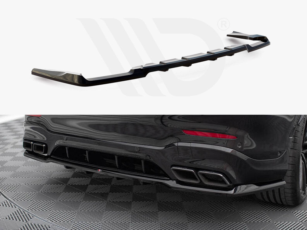 Central Rear Splitter (Vertical Bars) V.2 Mercedes-AMG GLC 63 SUV X253 - Wayside Performance 
