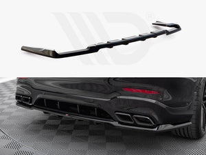 Central Rear Splitter (Vertical Bars) V.2 Mercedes-AMG GLC 63 SUV X253 - Wayside Performance 