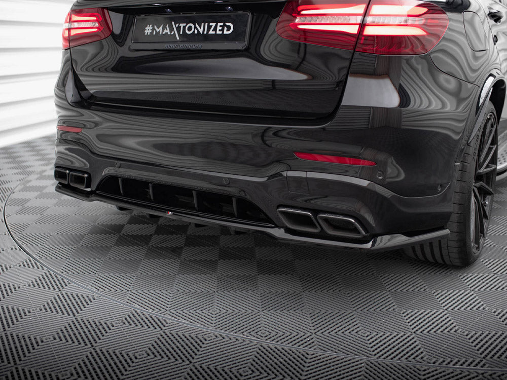 Central Rear Splitter (Vertical Bars) V.2 Mercedes-AMG GLC 63 SUV X253 - Wayside Performance 