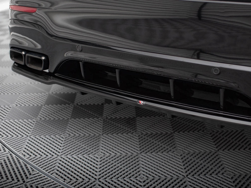Central Rear Splitter (Vertical Bars) V.2 Mercedes-AMG GLC 63 SUV X253 - Wayside Performance 