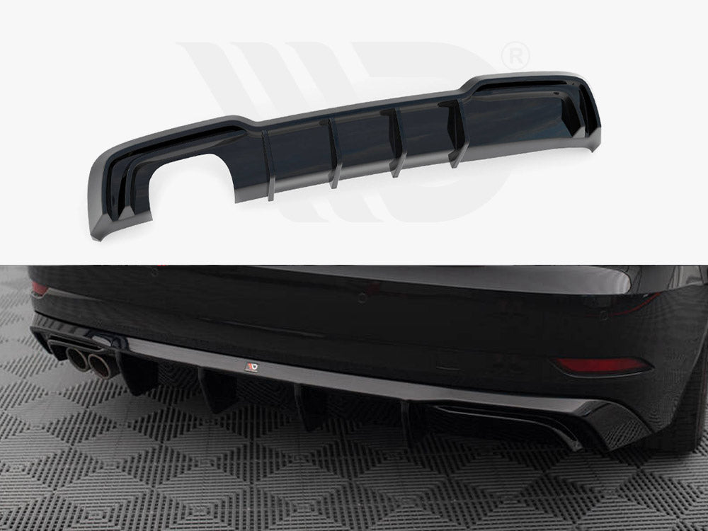 Rear Valance Audi A3 Sportback 8V Facelift (Version with double exhaust tip) - Wayside Performance 
