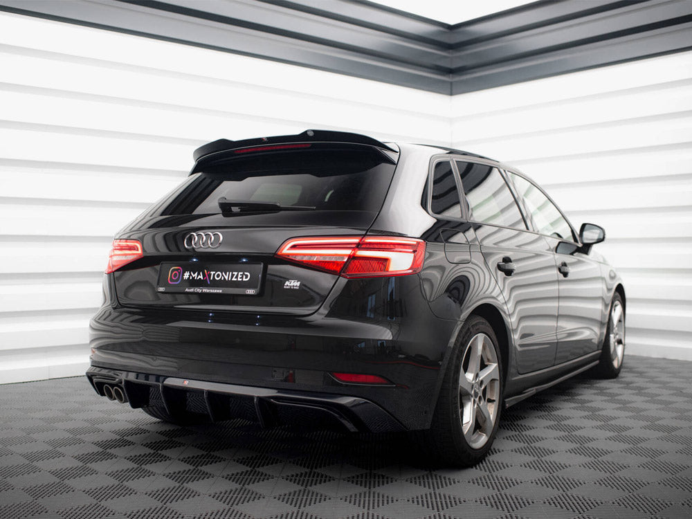 Rear Valance Audi A3 Sportback 8V Facelift (Version with double exhaust tip) - Wayside Performance 