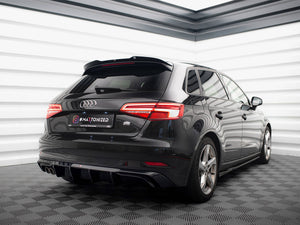 Rear Valance Audi A3 Sportback 8V Facelift (Version with double exhaust tip) - Wayside Performance 