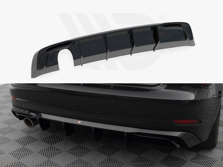 Rear Valance Audi A3 Sportback 8V Facelift (Version with one exhaust tip on single side) - Wayside Performance 