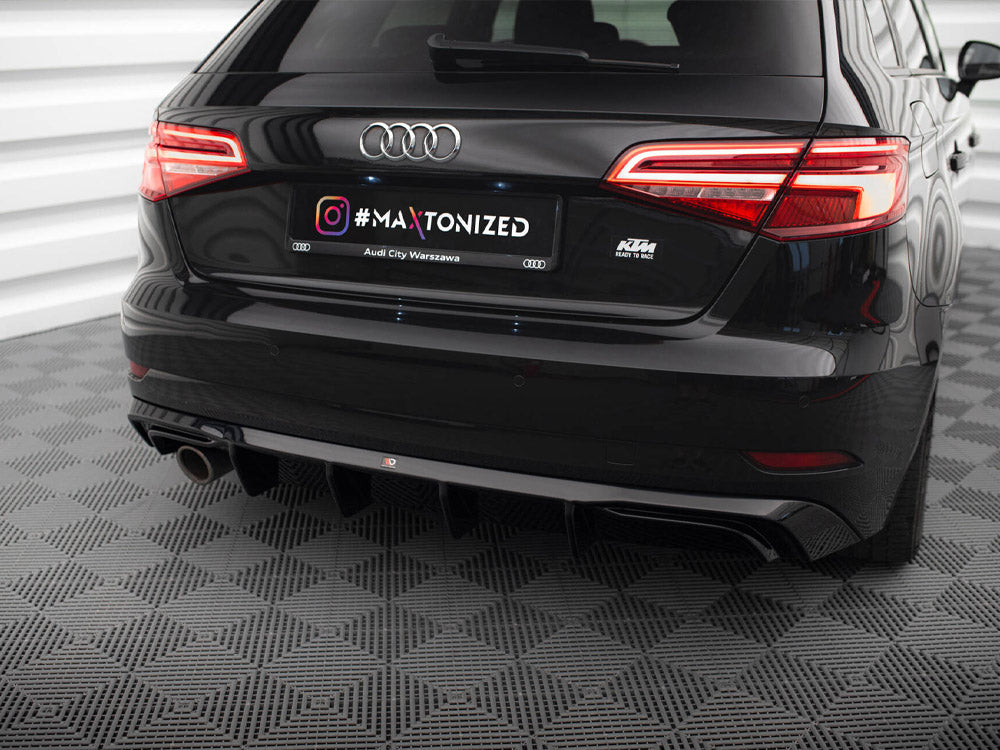 Rear Valance Audi A3 Sportback 8V Facelift (Version with one exhaust tip on single side) - Wayside Performance 