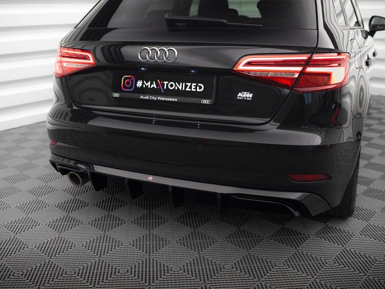 Rear Valance Audi A3 Sportback 8V Facelift (Version with one exhaust tip on single side) - Wayside Performance 