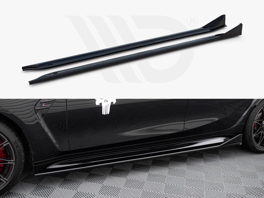 Side Skirts Diffusers V.3 CSL Look BMW M3 G80 - Wayside Performance 