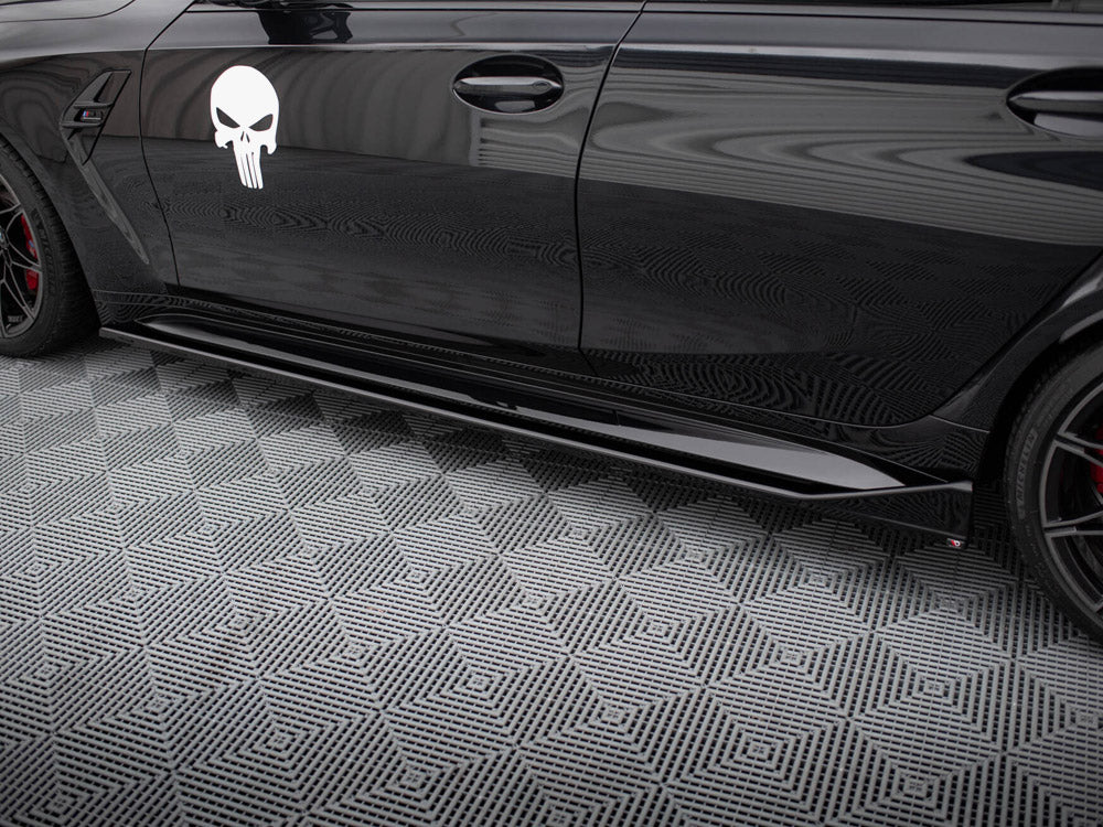 Side Skirts Diffusers V.3 CSL Look BMW M3 G80 - Wayside Performance 